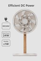 Ventilateur sur pied silencieux de 12 pouces avec moteur BLDC, hauteur réglable, télécommande, 8 vitesses, électrique, pour usage domestique et de bureau, design moderne