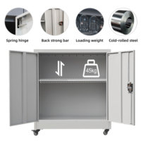 Archivador de Diseño Moderno para Almacenamiento de Documentos, Archivador Metálico Móvil de Acero Resistente para Oficina y Hogar, Mueble de Oficina Ajustable