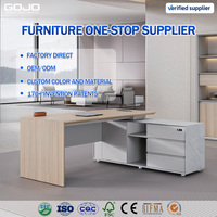 Bureau de direction en L moderne sur mesure 2026 GOJO OEM – Table de PDG, mobilier commercial, bureau de direction