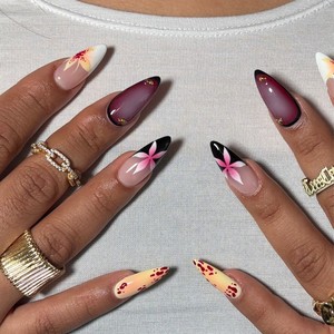 <span class=keywords><strong>Uñas</strong></span> Postizas con Diseño <span class=keywords><strong>de</strong></span> Explosiones Florales, Estilo Francés, Borde <span class=keywords><strong>Blanco</strong></span> <span class=keywords><strong>y</strong></span> Negro, <span class=keywords><strong>Rosa</strong></span> Leopardo - Product Image 4