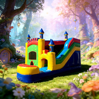 Château gonflable commercial d'intérieur avec toboggan en PVC certifié CE pour fêtes