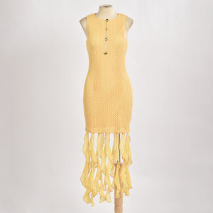 สินค้าขายดี 95% โพลีเอสเตอร์ 5% อีลาสเทน ชุดเดรส คุณภาพเยี่ยม ชุดเดรสหรูหราสำหรับผู้หญิง งานปาร์ตี้ - Product Image 1