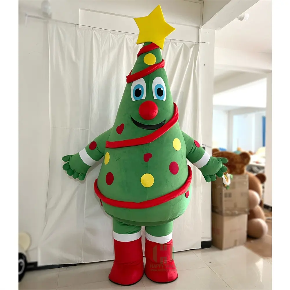 Disfraz de árbol de Navidad inflable superventas, disfraz inflable para caminar para fiesta