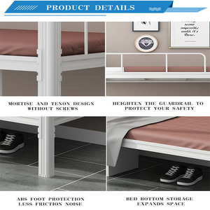 <span class=keywords><strong>Lit</strong></span> superposé moderne pour hôtel et auberge, idéal pour chambre d'enfant, adolescents et adultes, avec tiroir coulissant et rangement - Product Image 6