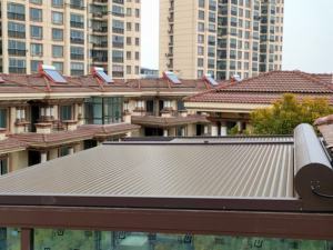 스마트 알루미늄 전기 커튼 개폐식 채광창 창 썬 블라인드 시트 셔터 지붕 롤러 채광창 유리 - Product Image 6