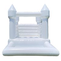 Chine pas cher prix 8x10ft blanc gonflable saut maison château rebond maison avec fosse à balles et ventilateur