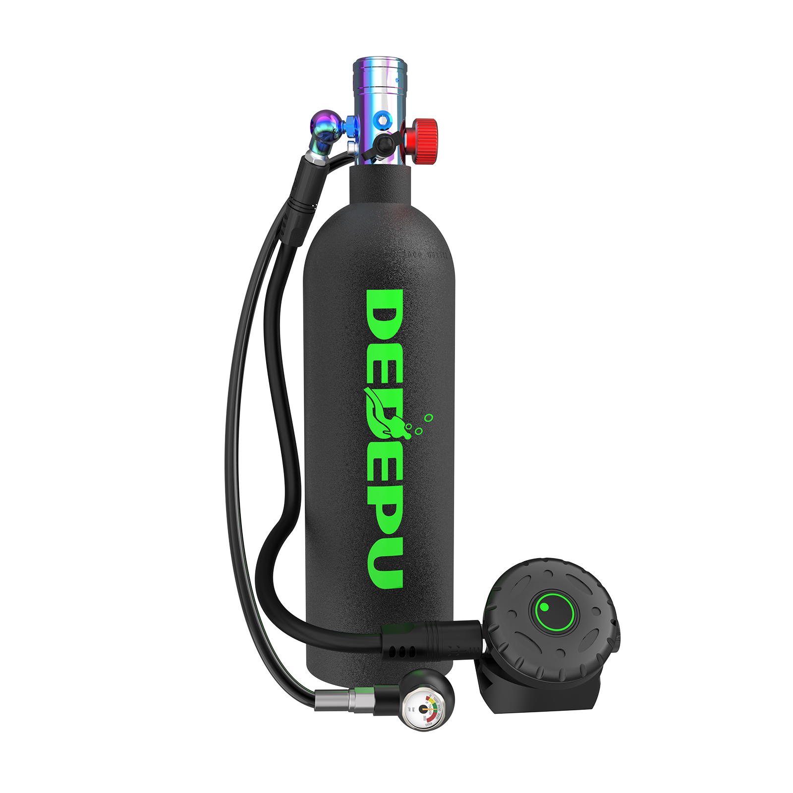 Mini Pompe Plongée Haute Pression – Manuelle, Avec Manomètre, Pour Bouteille 0,5 L, Acier Inoxydable, Jusqu’à 3000 PSI