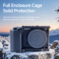 Cage de protection en alliage d'aluminium pour appareil photo Sony ZV-E10, usinée CNC, à dégagement rapide, avec supports multiples, pour vlogging et tournage vidéo