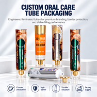 Tubes d'emballage en aluminium et plastique pour dentifrice 100 ml, contenants laminés pour soins bucco-dentaires 12,7-35 mm, bouchon à vis personnalisé imprimé UV