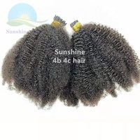 Extensions de cheveux I-tip malaisiennes, boucles italiennes pré-collées, cuticules alignées, Remy Afro Kinky Curly, couleur naturelle, 26 pouces