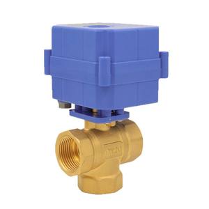 วาล์วบอลไฟฟ้าทองเหลืองขนาดเล็ก 6 จุด 3 ทาง แรงบิดสูง DN20 วาล์วควบคุมน้ำ 5V 12V 24V 220V แบบแมนนวล รับผลิตตามแบบ OEM - Product Image 2