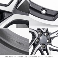 Jantes monobloc concaves profondes à 5 branches en alliage d'aluminium 6061-T6 forgé sur mesure, 17-22 pouces, PCD 5x112/114.3/120, ET CB, largeur 7-14J