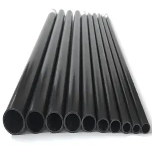 High rigid 12k pultruded Carbon fiber tubes pipes for rc model uva drones boom tail shafts