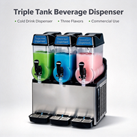 Machine à boissons glacées commerciale à trois réservoirs pour centre commercial