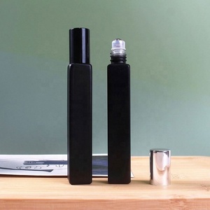 10ml Portable Roll on Square Glass Essential Oil <b>Perfume</b> Roller Ball Glass <b>Bottle</b> - Product Image 5