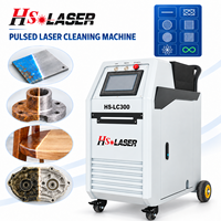 Machine de nettoyage au laser pulsé HS LASER, machine portable pour l'élimination de la rouille, le décapage de la peinture sur métal, bois, moules, surfaces enduites de peinture et de rouille