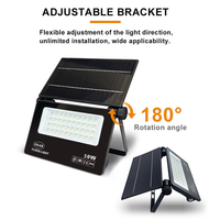 Projecteur solaire extérieur 50W avec capteur radar, panneau solaire mono, étanche IP65, pliable, lampe LED pour jardin, cour, projet
