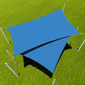 Voile d'ombrage triangulaire 5x5x5m en rouleaux de tissu pour l'extérieur, idéale pour la plage et la protection de l'intimité, coloris bleu, pour le Kazakhstan, le Kirghizistan, le Tadjikistan et l'Ouzbékistan - Product Image 4