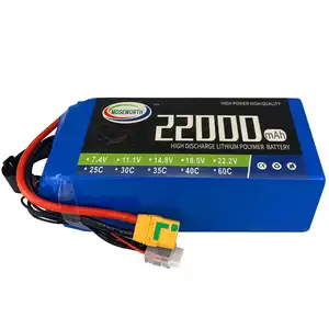 Pin Lipo 6S 10000Mah 12000Mah 16000Mah 22000Mah 22.2V Cho Máy Bay Trực Thăng RC Máy Bay Không Người Lái Bốn Cánh Máy Bay Nông Nghiệp