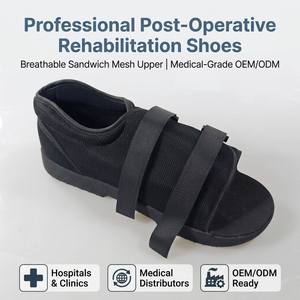 Scarpe Post-Operatorie Regolabili con Velcro, Traspiranti in Rete, Antiscivolo in TPR, Calzature Ortopediche per Recupero Chirurgico - Product Image 1