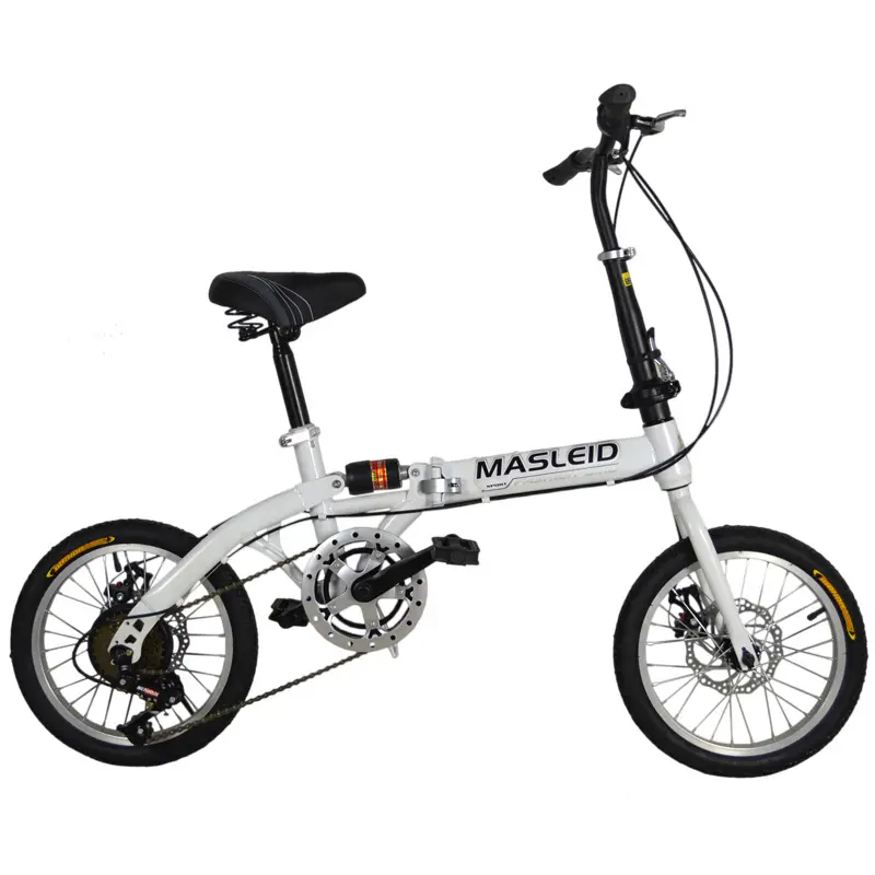 low price mini size black multispeed bike folding bicycle / buy new designed 16 inch 7 speed steel bicycle folding bike for sale