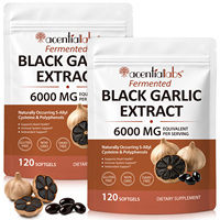 Acentiallabs OEM Gélules de gingembre noir fermenté 6000mg Extrait 10:1 Soutien Énergétique, Cardiaque, Digestif et Antioxydant Usine GMP