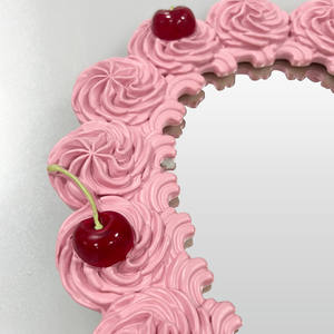 क्रीम केक मेकअप दर्पण एकल पक्ष राल दर्पण राजकुमारी डेस्कटॉप मेकअप रचनात्मक मेकअप दर्पण अनुकूलन - Product Image 2