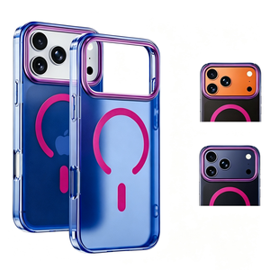 Coques de téléphone portable magnétiques translucides mates de haute qualité pour iPhone 18 15 16 17 Pro Max, compatibles avec la charge sans fil, antichoc - Product Image 1