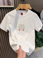 T-shirts décontractés pour hommes 100 % coton, coupe courte, avec logo personnalisé sérigraphié, tissu tricoté surdimensionné 180 grammes avec motif 3D uni 220 g/m²