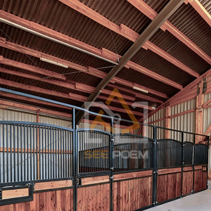 Бамбуковая горячеоцинкованная сталь, 12 футов, роскошное Европейское оборудование для конюшен, конюшня, коробка с алюминиевым питателем - Product Image 1