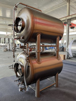 Réservoir Brite en acier inoxydable empilable horizontalement de 250 L, personnalisé, pour brasserie artisanale, conditionnement et stockage de bière en espace limité