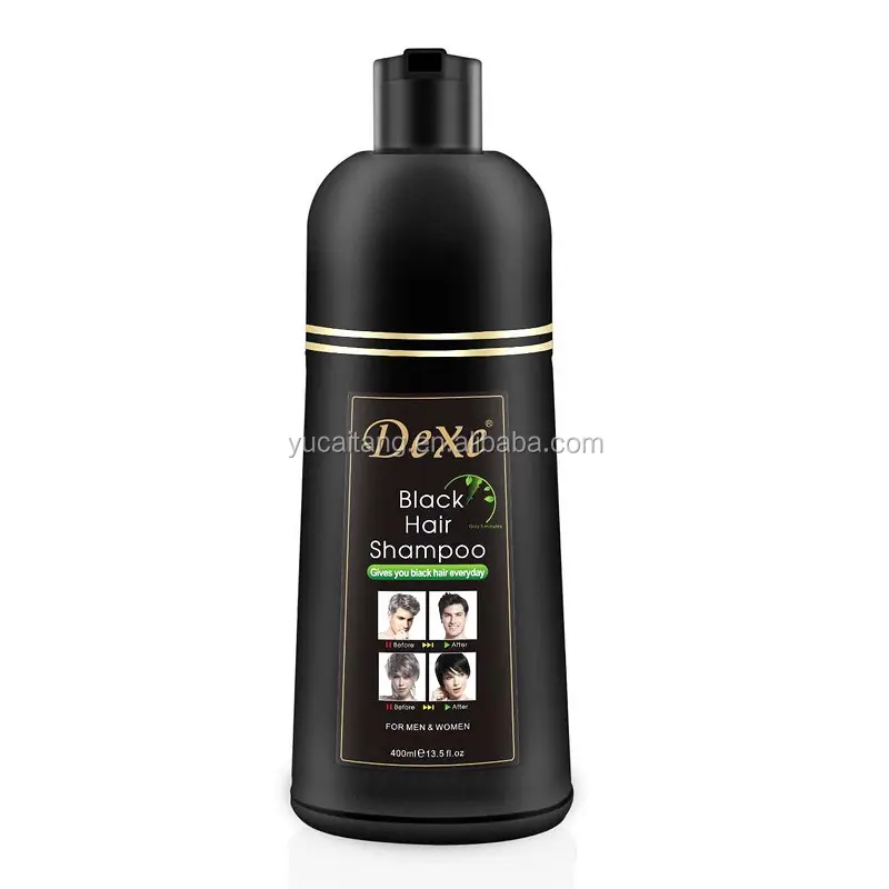Benutzer definierte Handelsmarke Bio zwei in einer Formel schwarz Farbe Farbstoff Shampoo natürliche Noni Frucht farbstoff schwarz Haar Shampoo