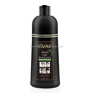 定制自有品牌有机二合一配方黑色染料洗发水天然诺丽水果染料黑色洗发水