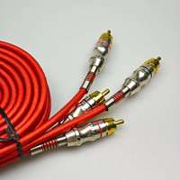 Cable de Audio para Amplificador de Coche Trenzado de Alta Densidad Personalizable Premium, Cable de Altavoz con Doble Blindaje
