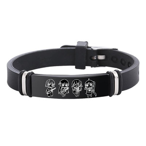 Bracelets Anime <span class=keywords><strong>BOCCHI</strong></span> <span class=keywords><strong>the</strong></span> <span class=keywords><strong>ROCK</strong></span> Gotou en acier inoxydable pour femmes et hommes, bracelet en silicone réglable, bijoux pour hommes - Product Image 4