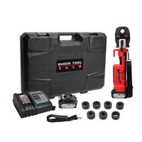 Kit de herramientas de crimpado de tuberías de cobre Pro Press, eléctrico inalámbrico de fuerza hidráulica, con mordazas de 1/2, 3/4 y 1 pulgada (estándar estadounidense)
