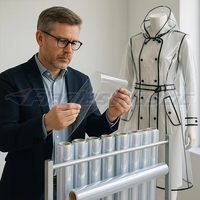 Rouleau de film souple transparent en PVC, emballé pour la protection ESD des matériaux plastiques, film étirable flexible HD