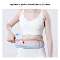 Sac banane en nylon pour la course à pied, fermeture à glissière, fermeture à loquet, sac pour téléphone anti-vibration, ultra-fin, imperméable, qualité professionnelle
