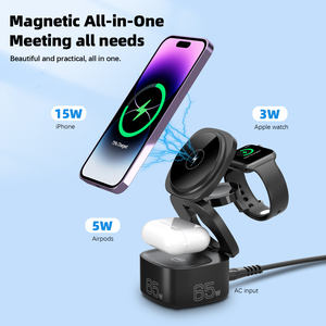 ที่ชาร์จไร้สายแบบแม่เหล็ก5 in 1สำหรับสมาร์ทโฟน <span class=keywords><strong>ipda</strong></span> 65W อุปกรณ์ชาร์จไร้สายแบบพับได้ - Product Image 5