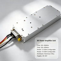 Amplificateur de puissance RF large bande personnalisé GUORESOUN, unité 350-390 MHz, sortie réglable, fréquence 100-6000 MHz, boîtier en alliage d'aluminium