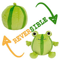 Jouets en peluche personnalisés déformables et transformables en forme de grenouille et de pastèque, avec doublure en maille, vente directe d'usine