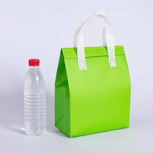 Sac isotherme de livraison en aluminium à double poignée, sac isotherme non tissé pour le transport de denrées alimentaires lourdes - Product Image 4