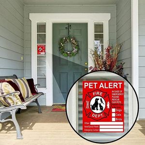 Autocollant d'alerte pour animaux de compagnie, autocollant imperméable pour la sécurité incendie, décalcomanie de sauvetage pour animaux de compagnie, pour notification d'urgence à domicile - Product Image 4
