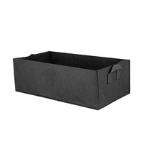 Sac de culture rectangulaire en feutre épaissi, bac à semis pour légumes, pot de plantation de jardin, jardinière respirante en non-tissé pour l'agriculture