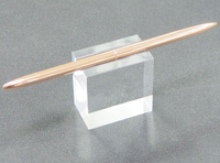 Support de stylo en acrylique transparent massif à fente unique, gravable, pour bureau, avec logo personnalisé
