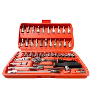 <b>Socket</b> Wrench Set 1/4 In Chromium Vanadium Steel 46 Piece Combination Tool For Auto Repair And Home Use - Product Image 2
