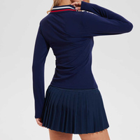 Col en V à manches longues femmes Polo de golf à séchage rapide femmes chemise de sport DOM-C25-31