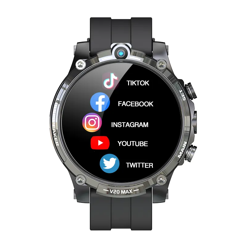 2022 new men watch with camera support 4G SIM card 128G memory play video smart watch with tiktok