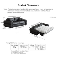Moderno de cuero genuino Pull sofá cama Convertible reclinable sofá plegable litera suave extensible muebles para Hotel