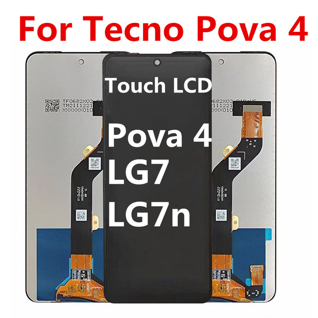 For Tecno Pova4 Screen LG7 LG7n Assembly TFT LCD Display for Mobile Phones Compatible with LG7 LG7n Models 1 Year Warranty